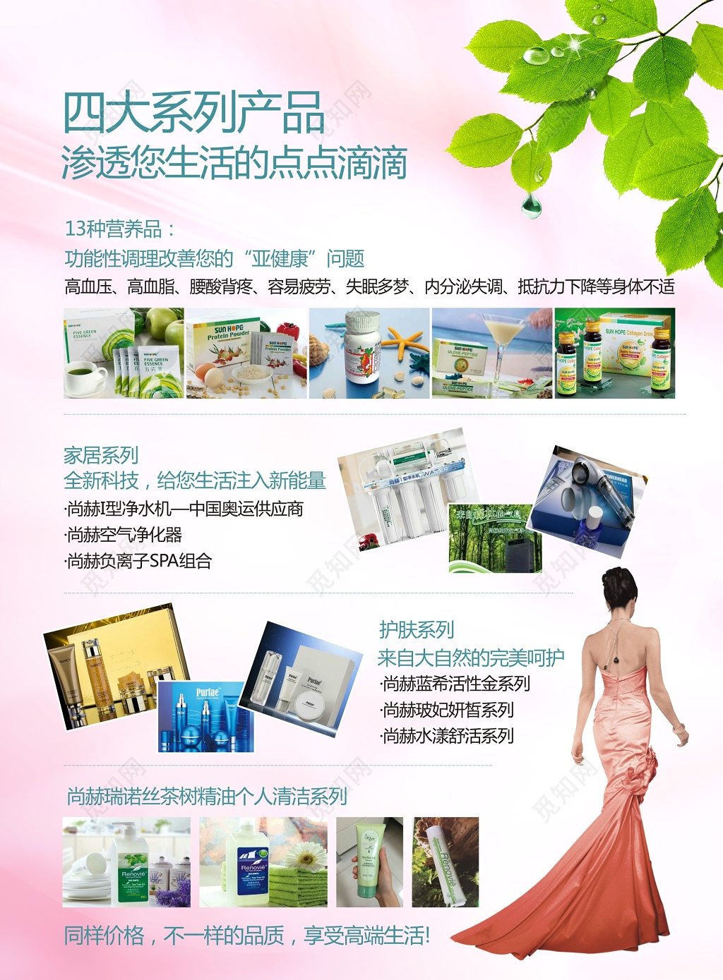 四大系列美体瘦身美容养生宣传单