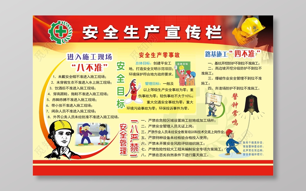 企业施工安全生产宣传栏