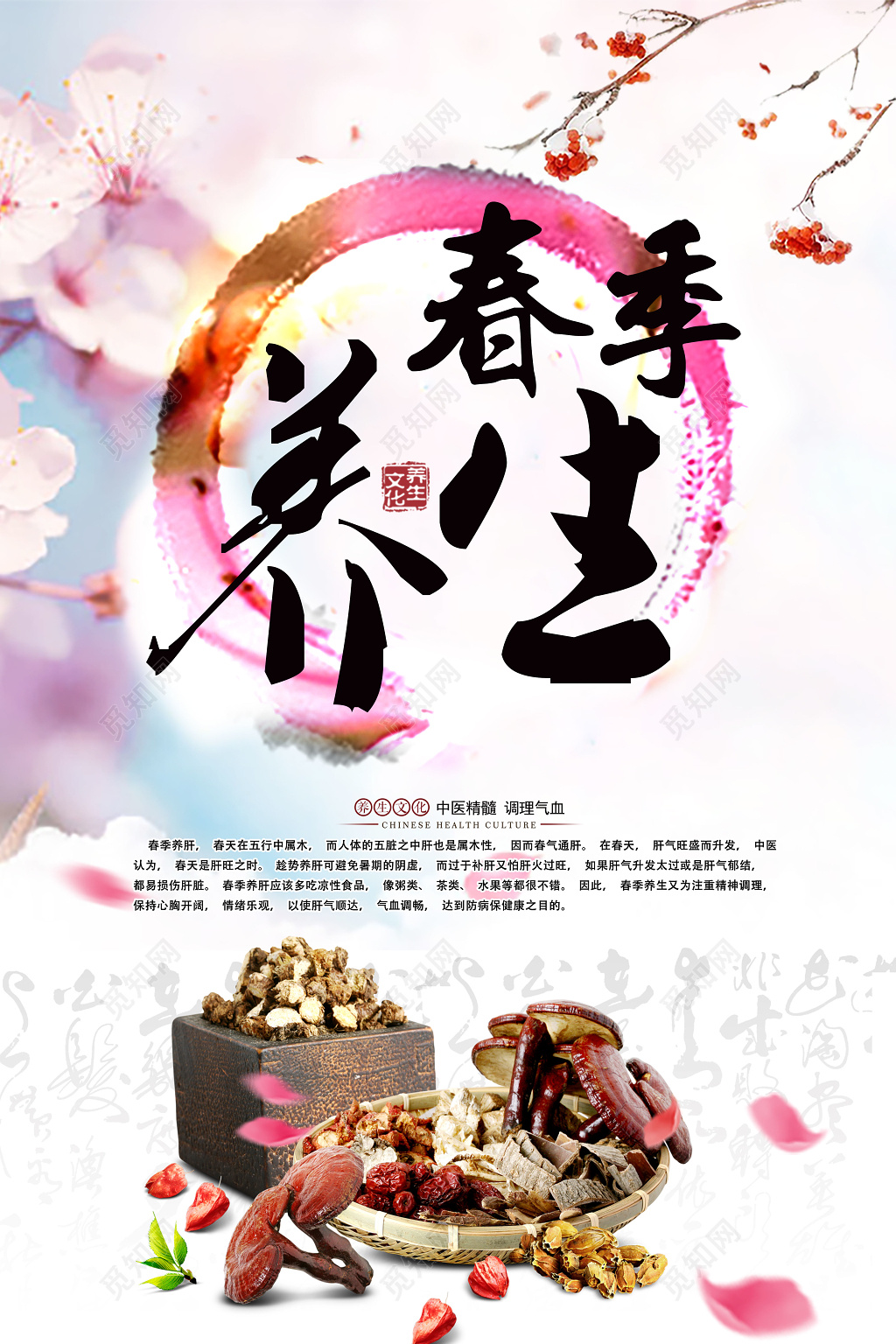 春季养生海报设计