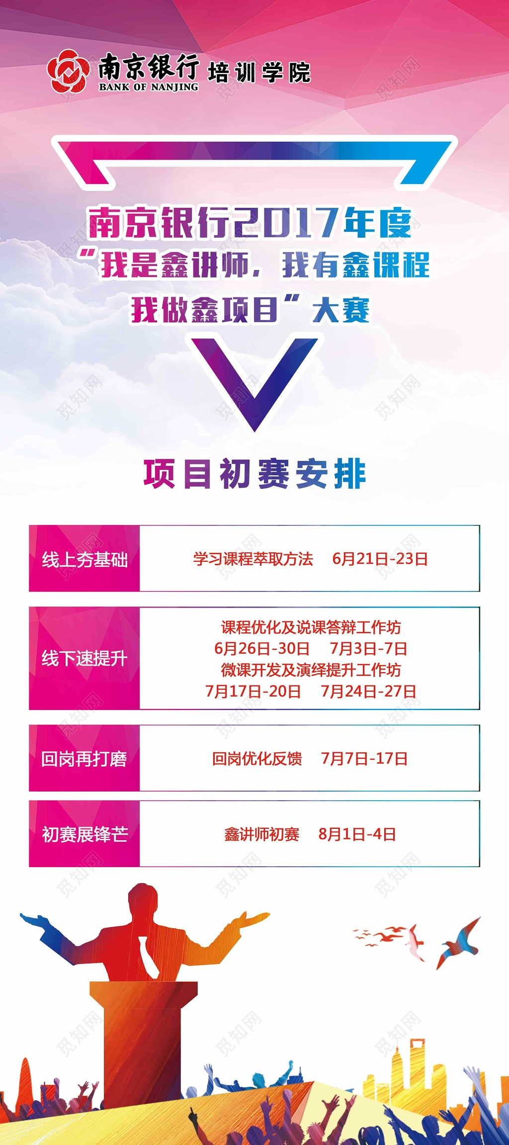 银行项目比赛会计培训展架