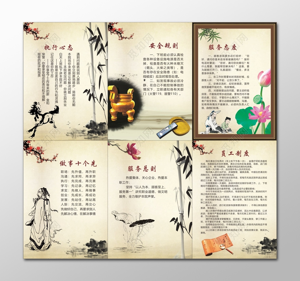 企业核心理念安全规章服务总则员工制度企业文化制度牌