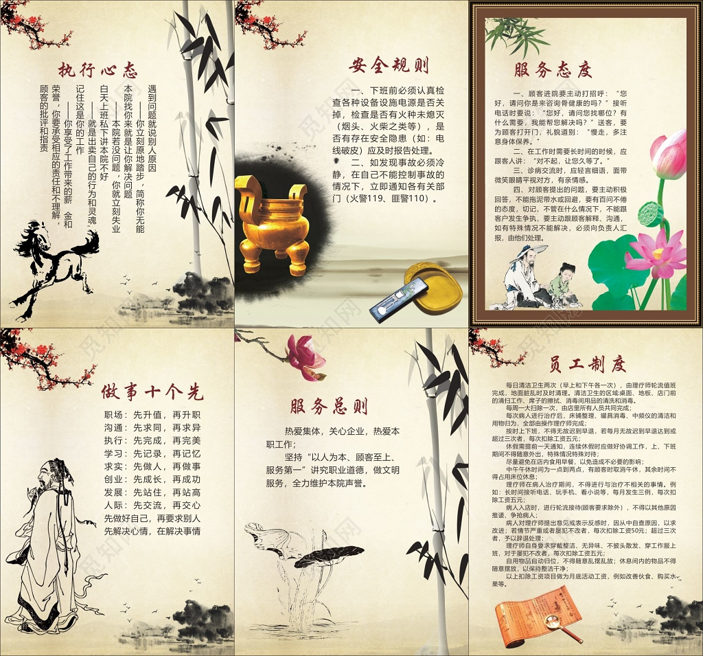 企业核心理念安全规章服务总则员工制度企业文化制度牌