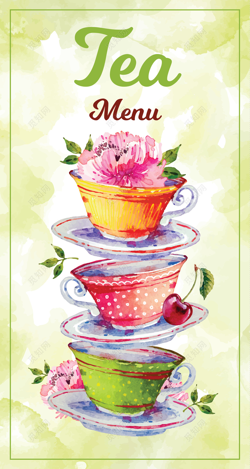 简约手绘饮品茶饮菜单