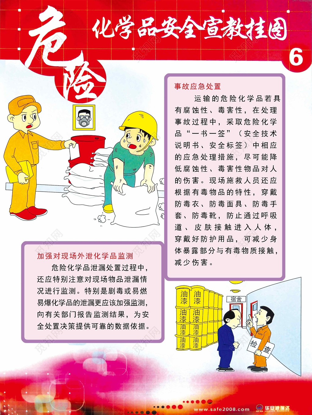 安全生产危险化学品安全宣教挂图简单宣传牌 