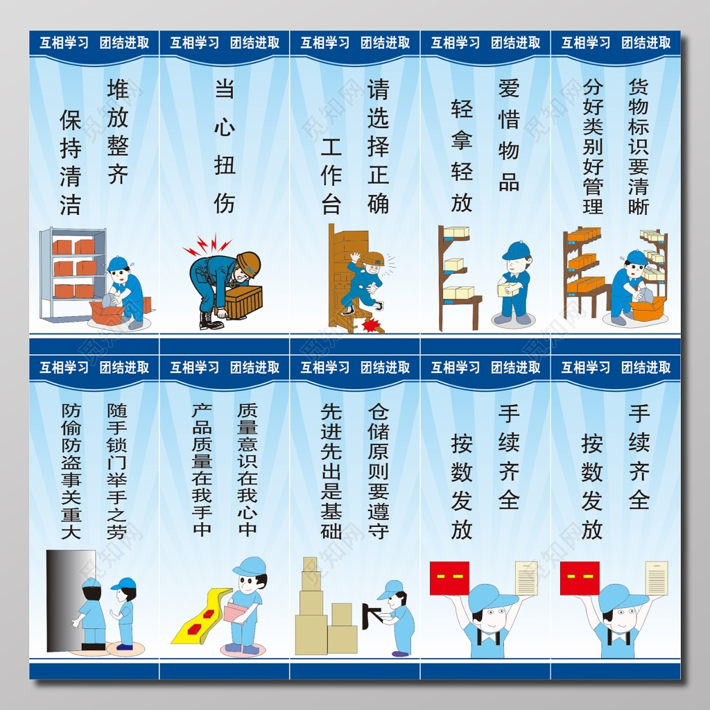 仓库管理制度宣传标语展板