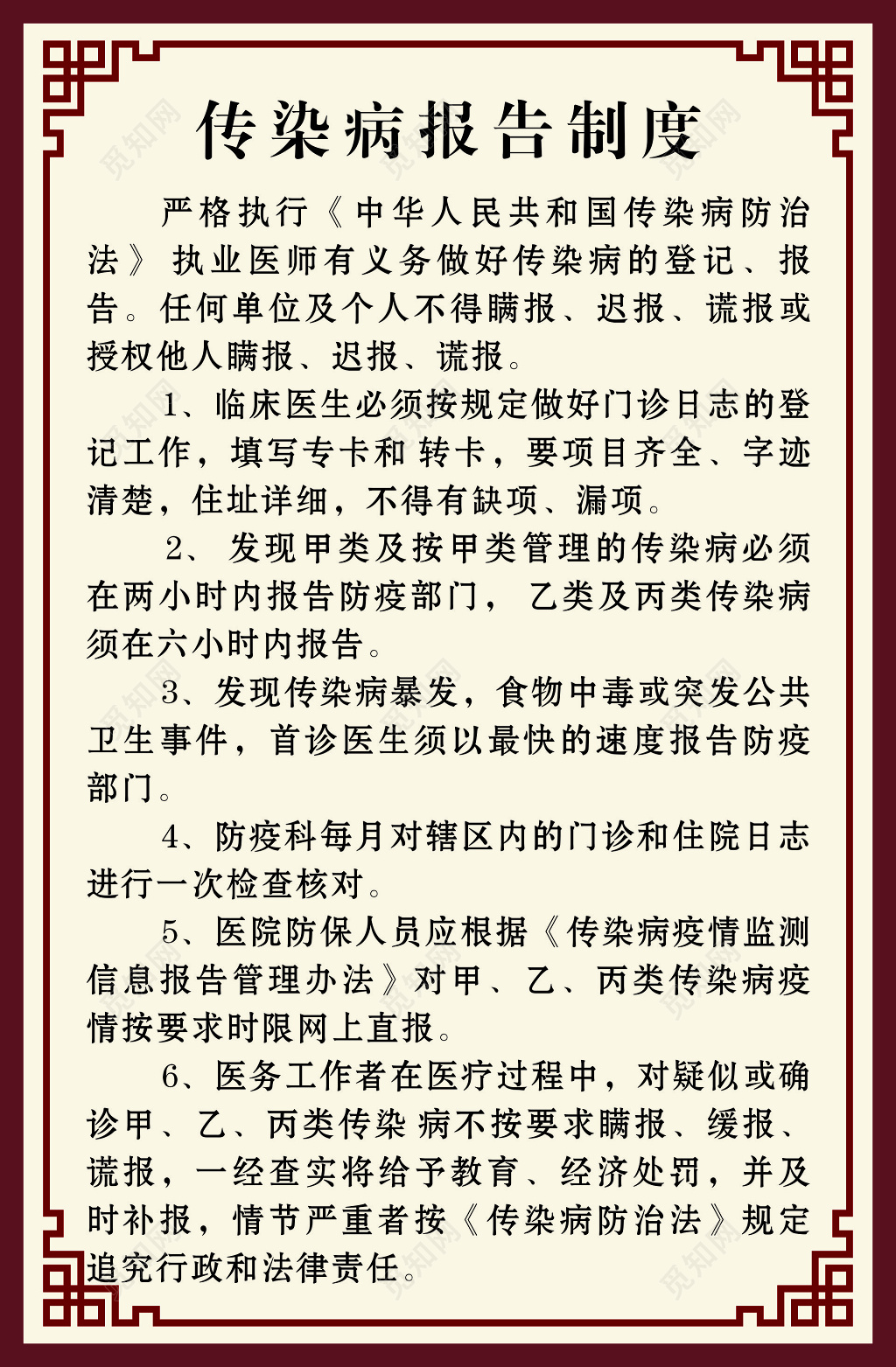 医疗机构各项管理制度牌