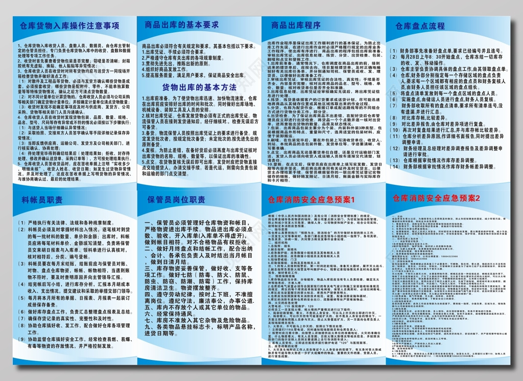 仓库管理制度牌