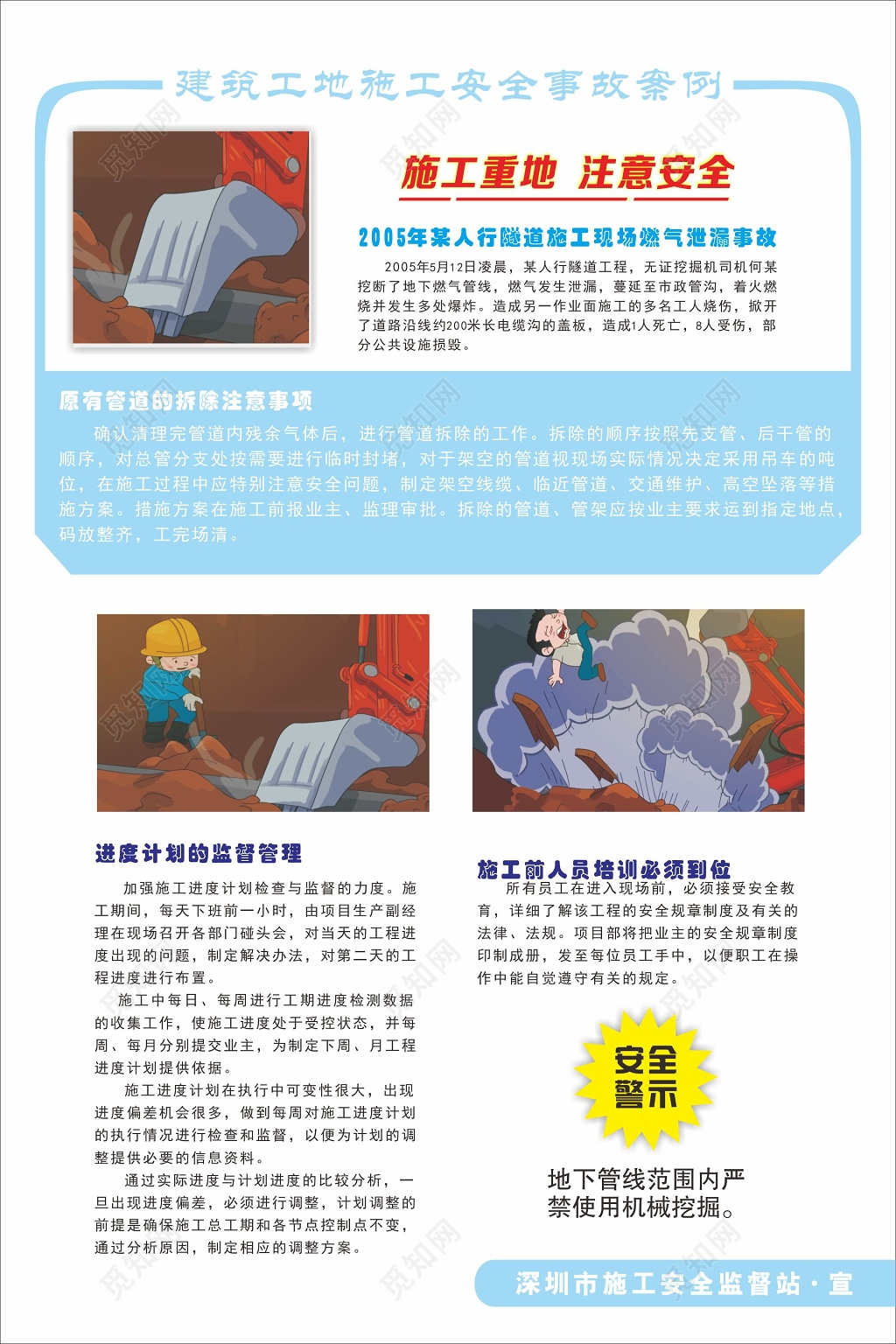 施工现场事故案例挂图建筑工程事故案例