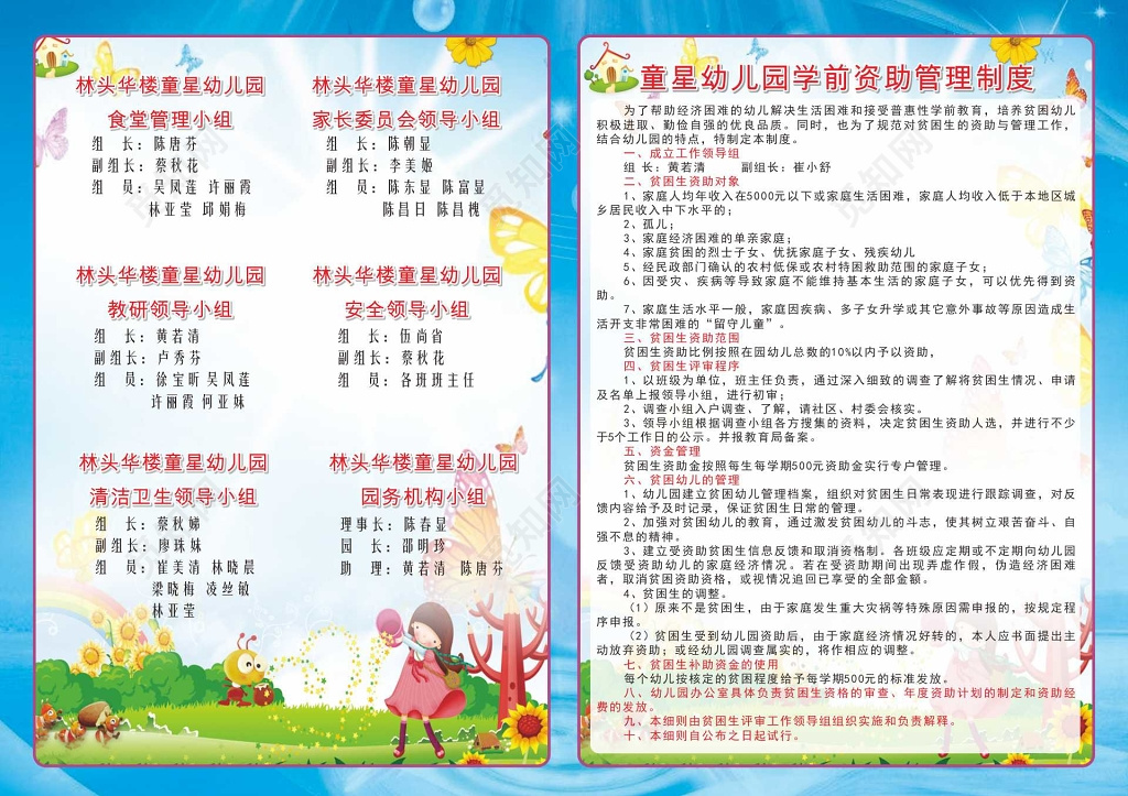 幼儿园学前资助管理制度 