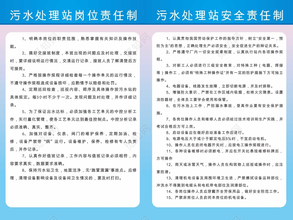 污水处理污水处理站安全责任制