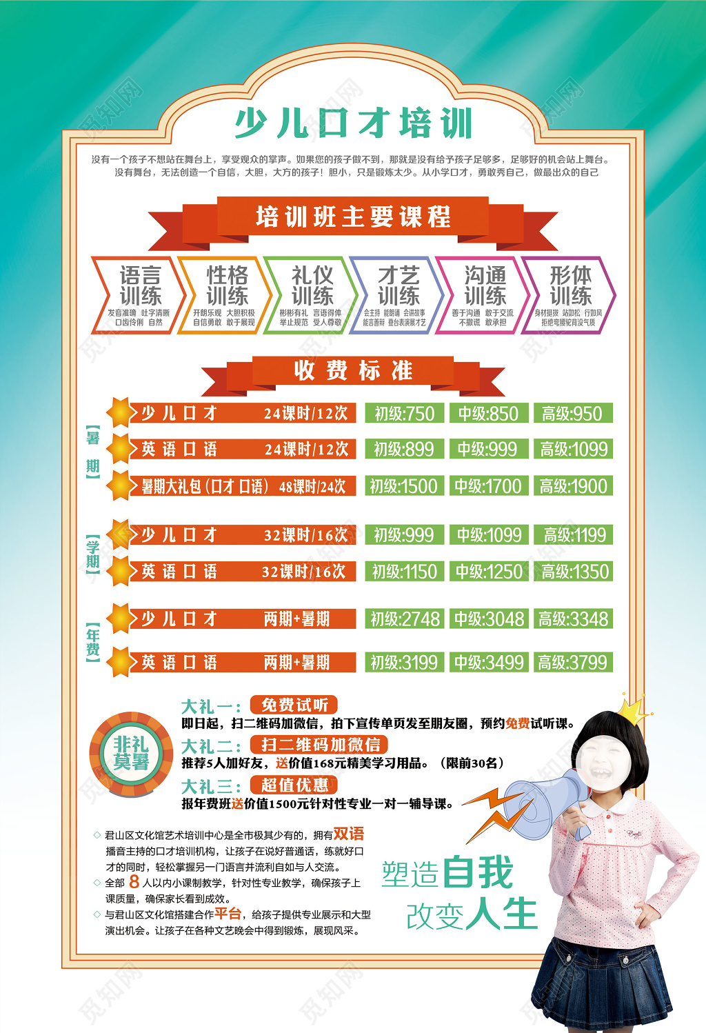 少儿口才培训海报