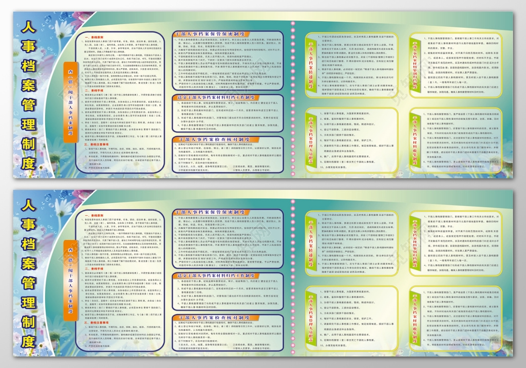 人事档案管理干部人事保密归档工作制度牌