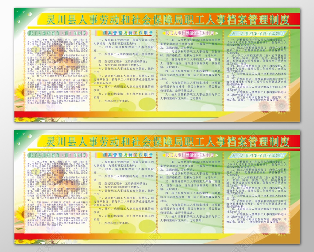 人事劳动和社会保障局人事档案管理核对制度牌