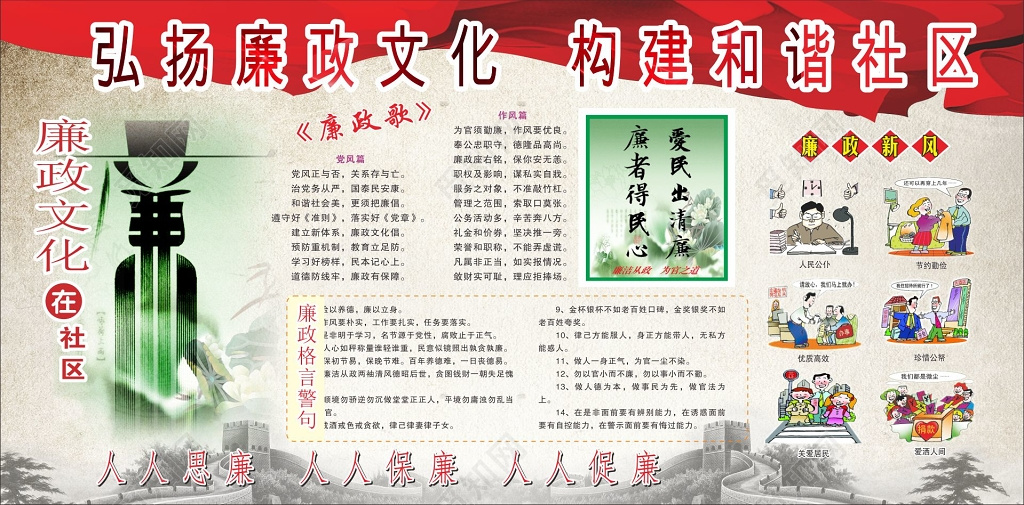 社区打造廉政文化在社区社区党风廉政建设