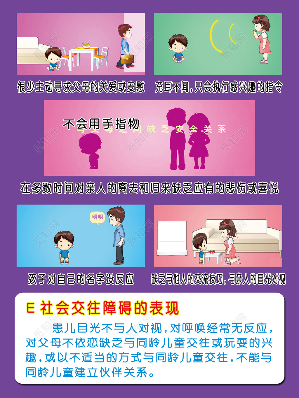 社会交往障碍的表现自闭症公益海报设计