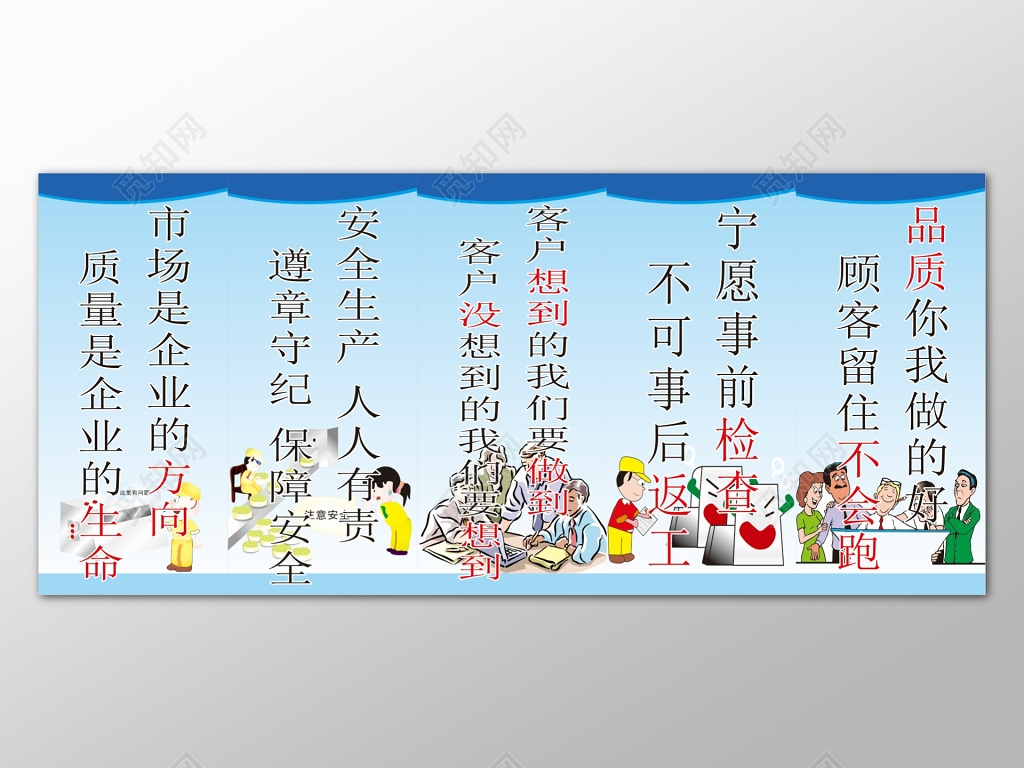 蓝色渐变背景安全生产宣传展板设计