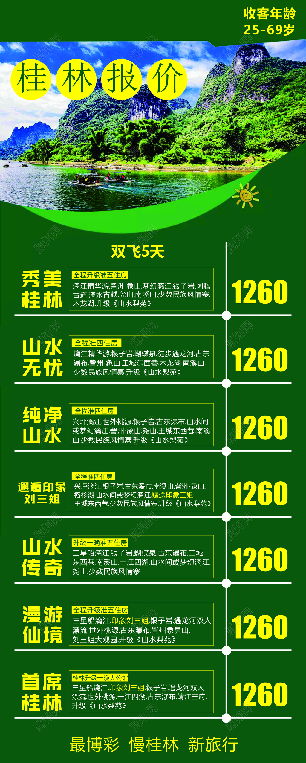 桂林旅游秀美桂林山水无忧纯净山水传奇海报模板