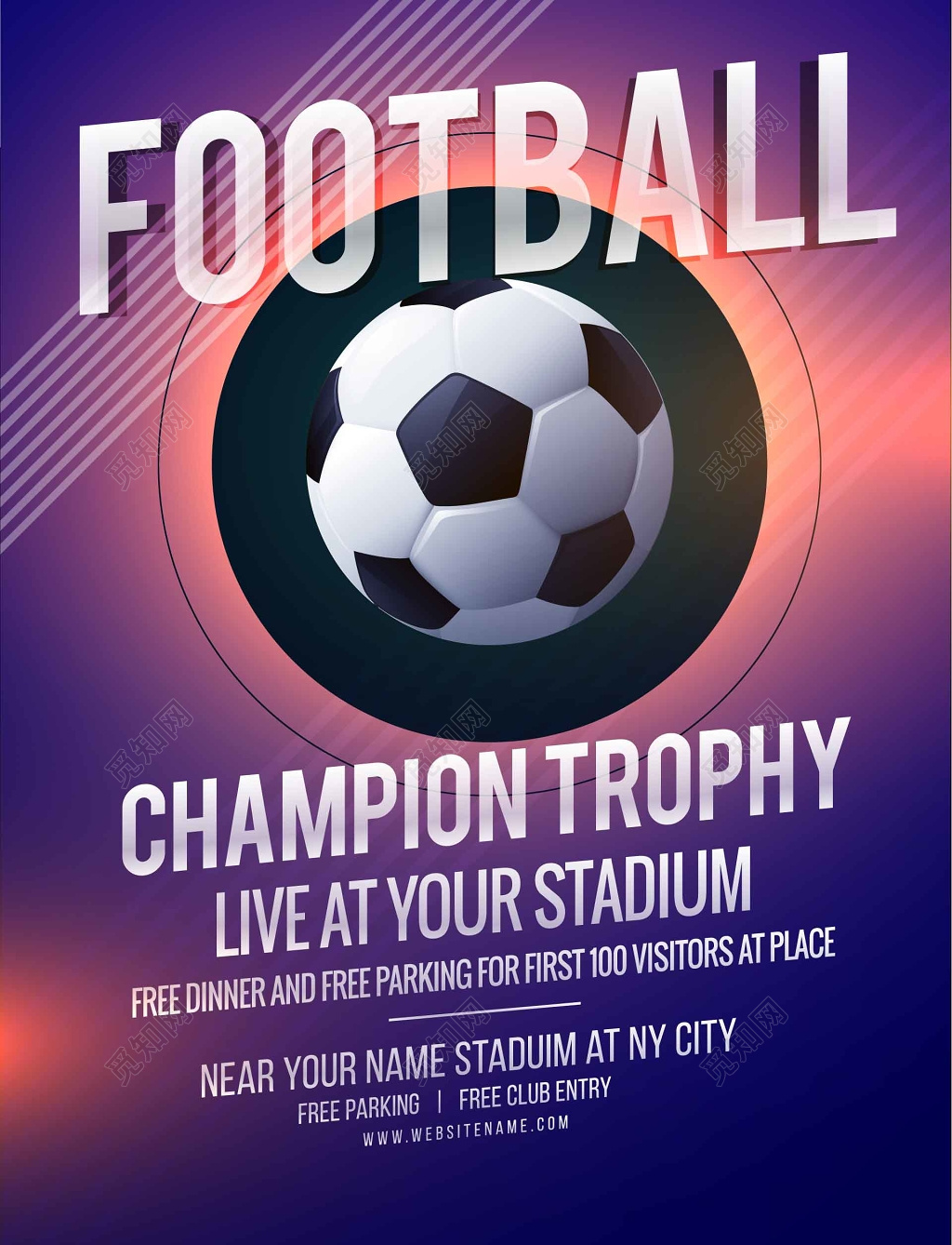 足球比赛冠军队海报