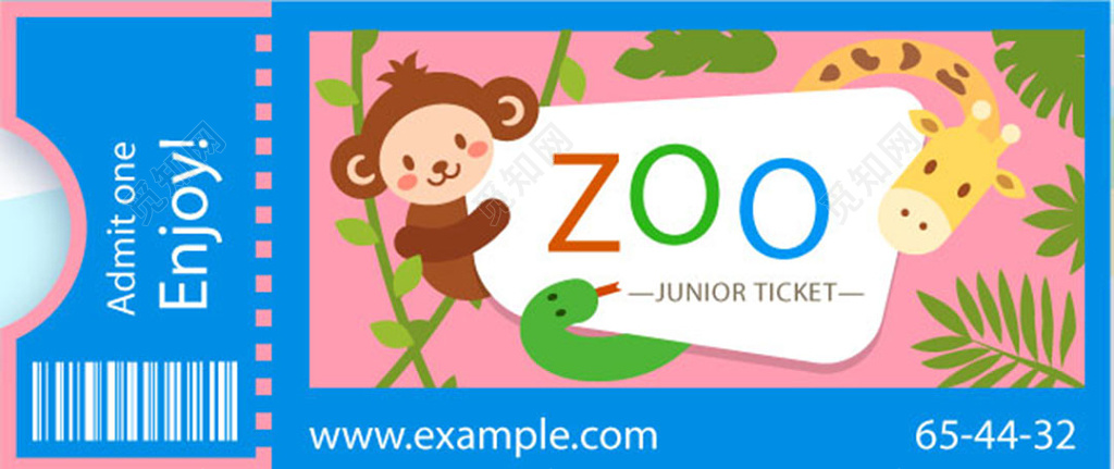 卡通熊猫动物园门票卡券