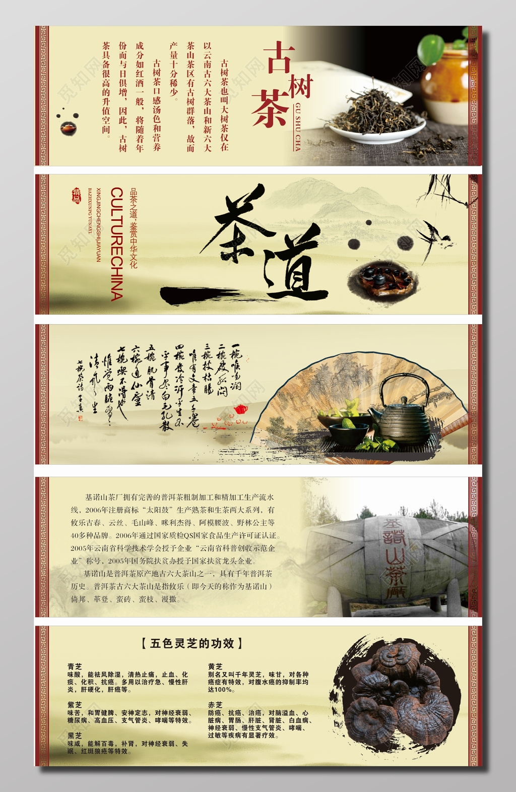 茶道古树茶文化展板