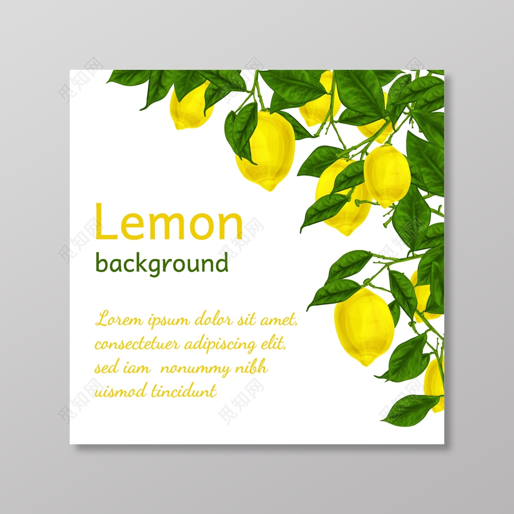 柠檬背景海报
