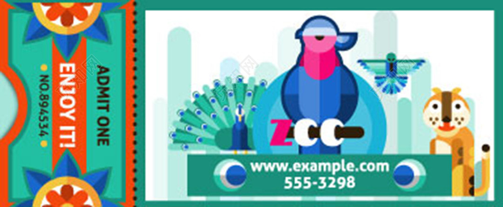 缤纷色彩动物园门票卡券