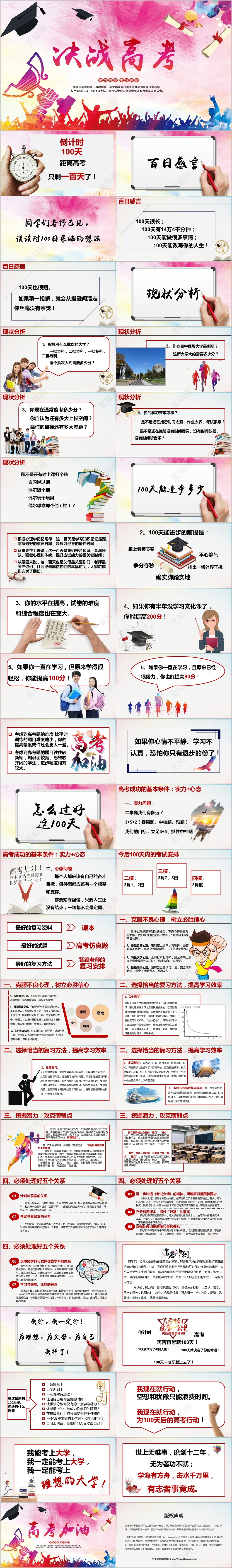 激励拼搏高考备战冲刺百日誓师动员大会PPT模板