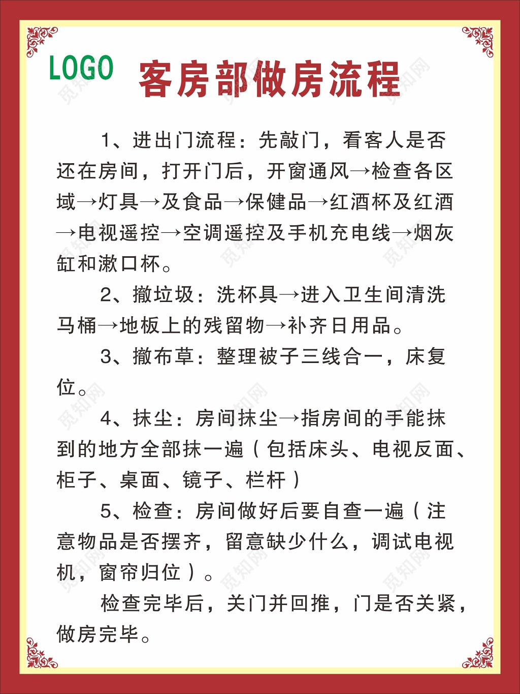 简约花边公司部门工作流程管理制度海报