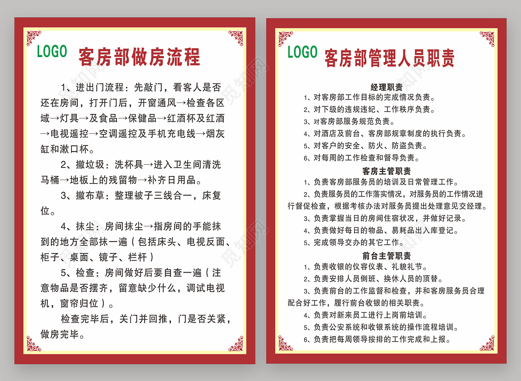 简约花边公司部门工作流程管理制度海报