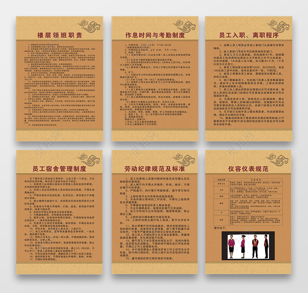 酒楼餐馆员工岗位职责管理制度海报