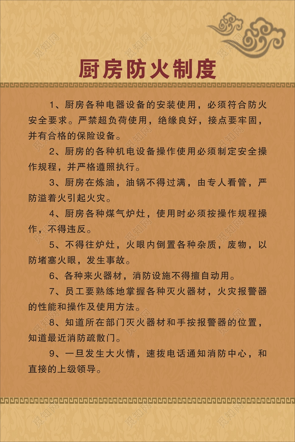 经典餐馆餐厅部门人员岗位管理制度海报