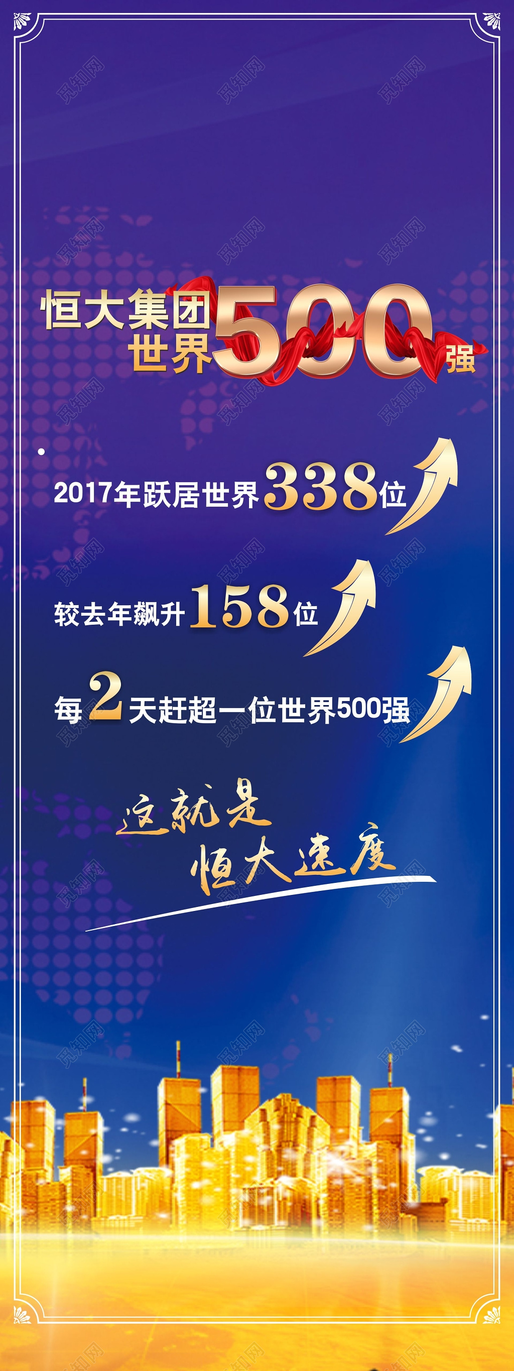 房地产开盘海报恒大展架世界500强