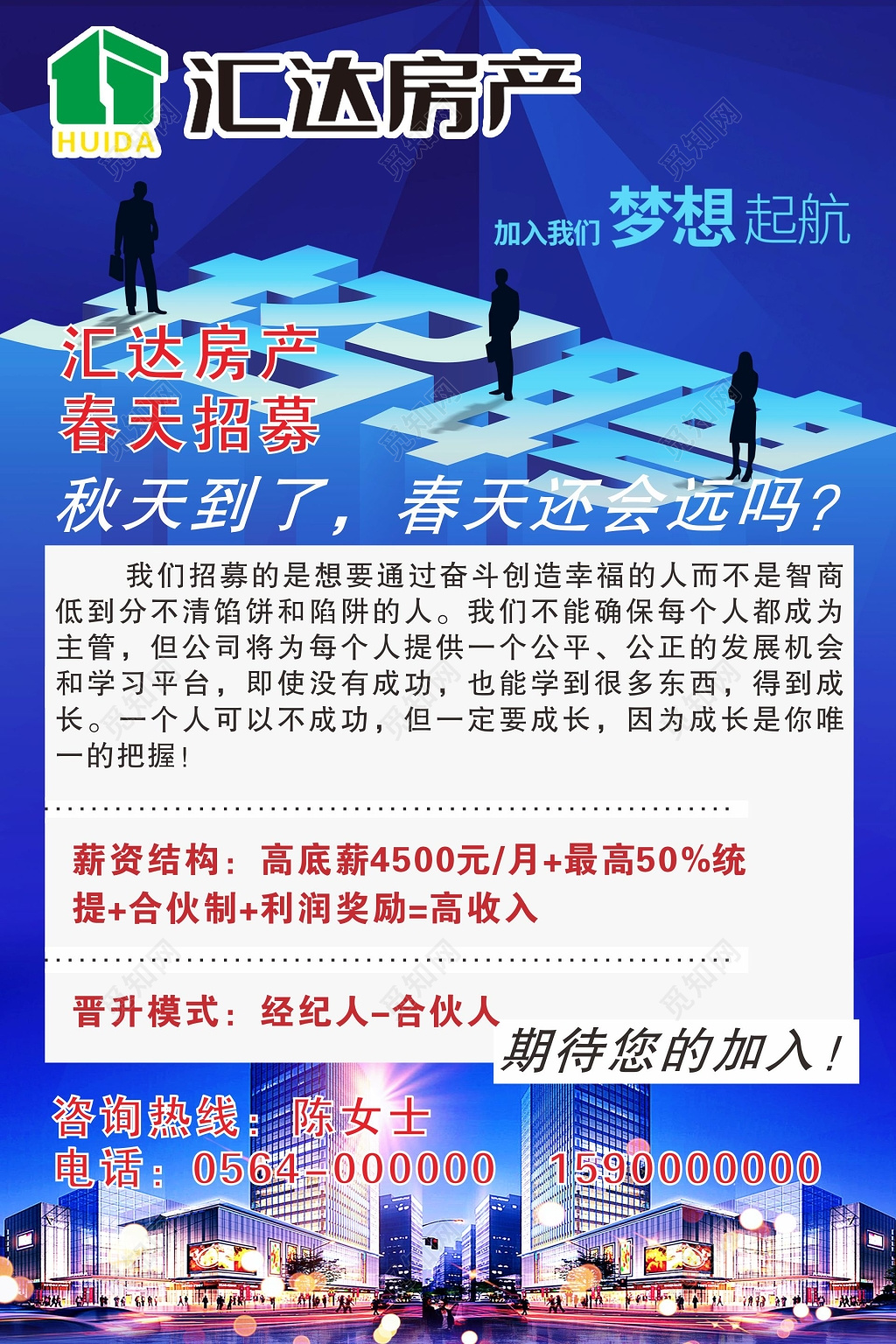 地产招聘海报房地产招聘春季招聘