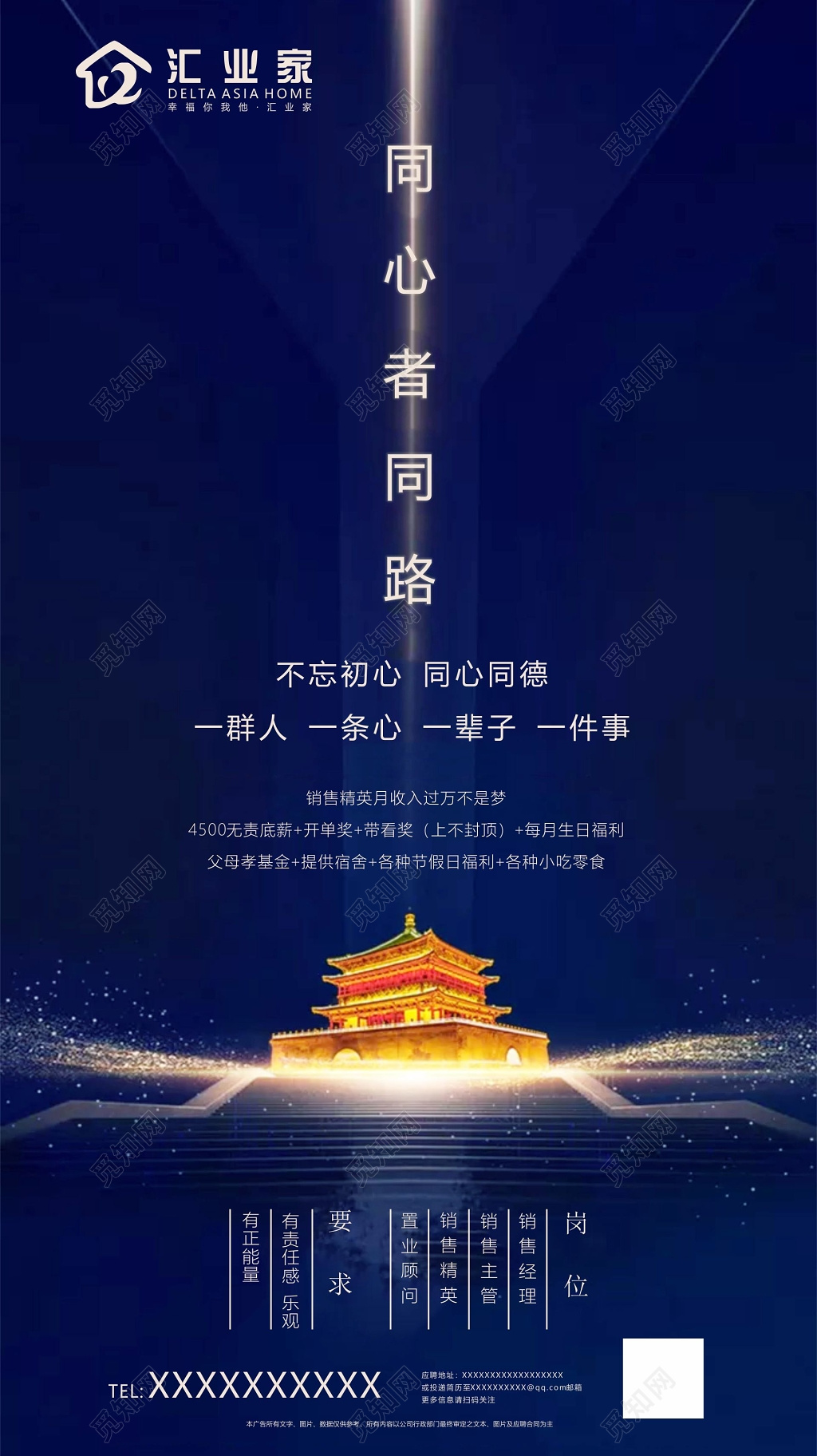 地产招聘海报房地产招兵买马房地产微信