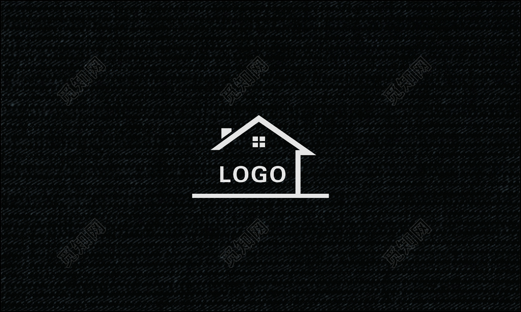 房地产名片黑色线条简约大气名片设计模板