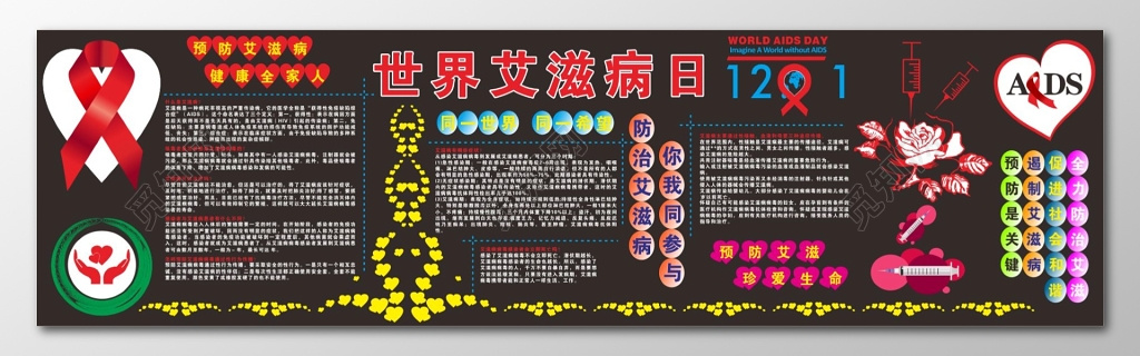 艾滋病黑板报艾滋病预防
