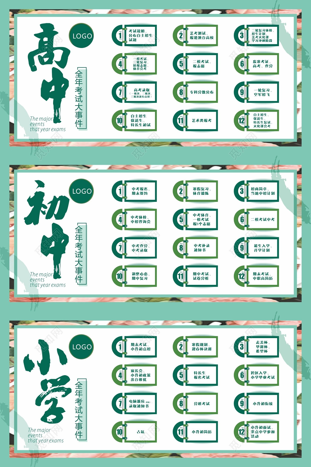 德育展板校园文化小初高德育教育