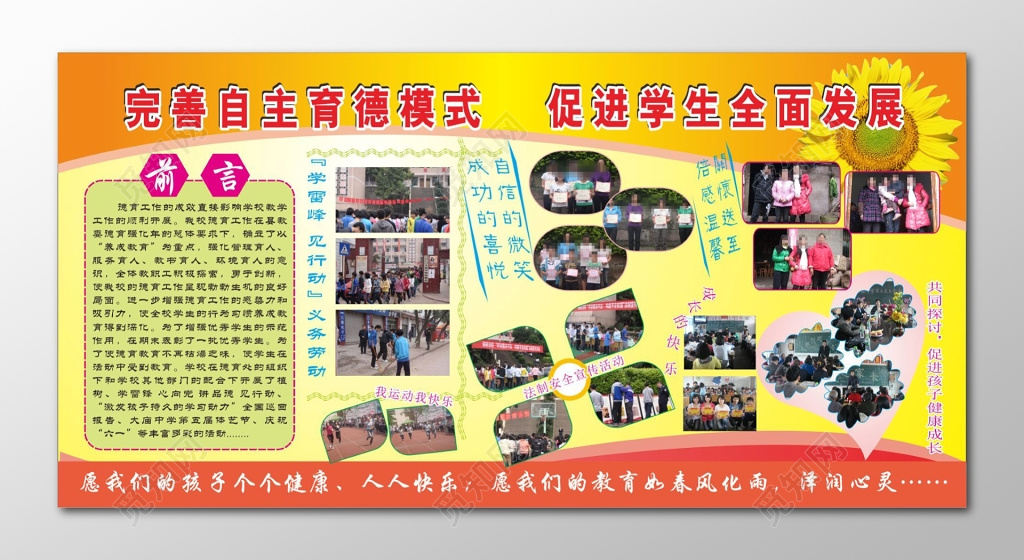 德育展板学生自主德育模式