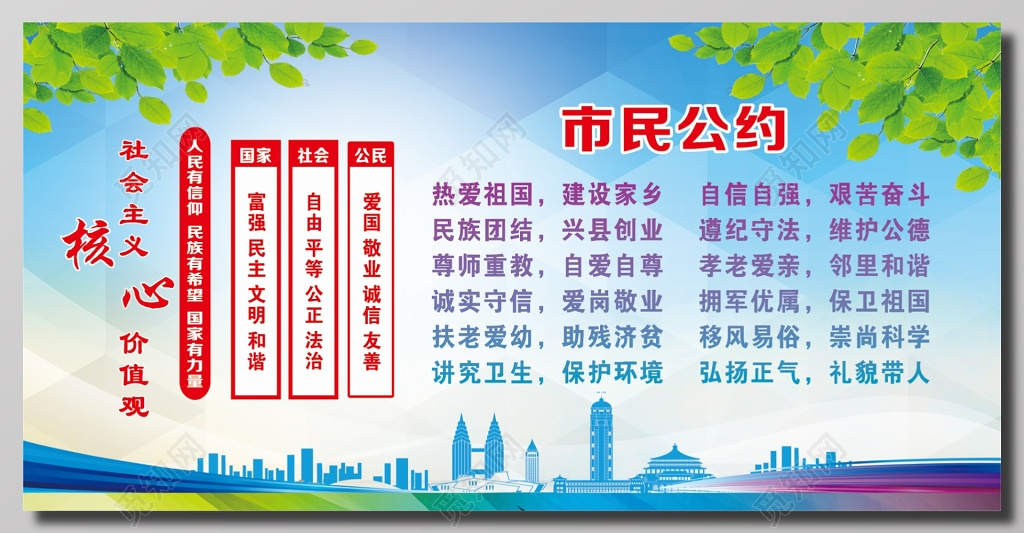 市民公约宣传栏设计