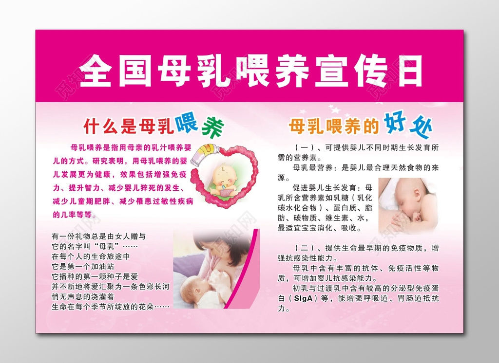 全国母乳喂养展架全国母乳喂养宣传日