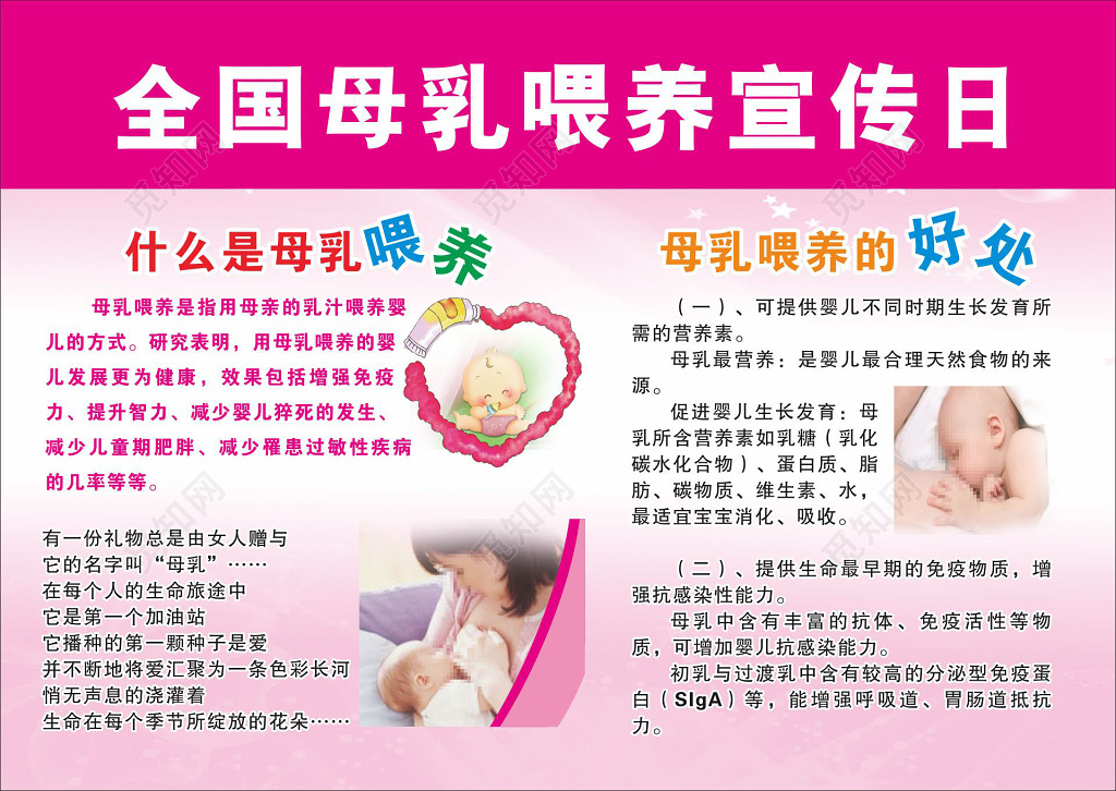 全国母乳喂养展架全国母乳喂养宣传日
