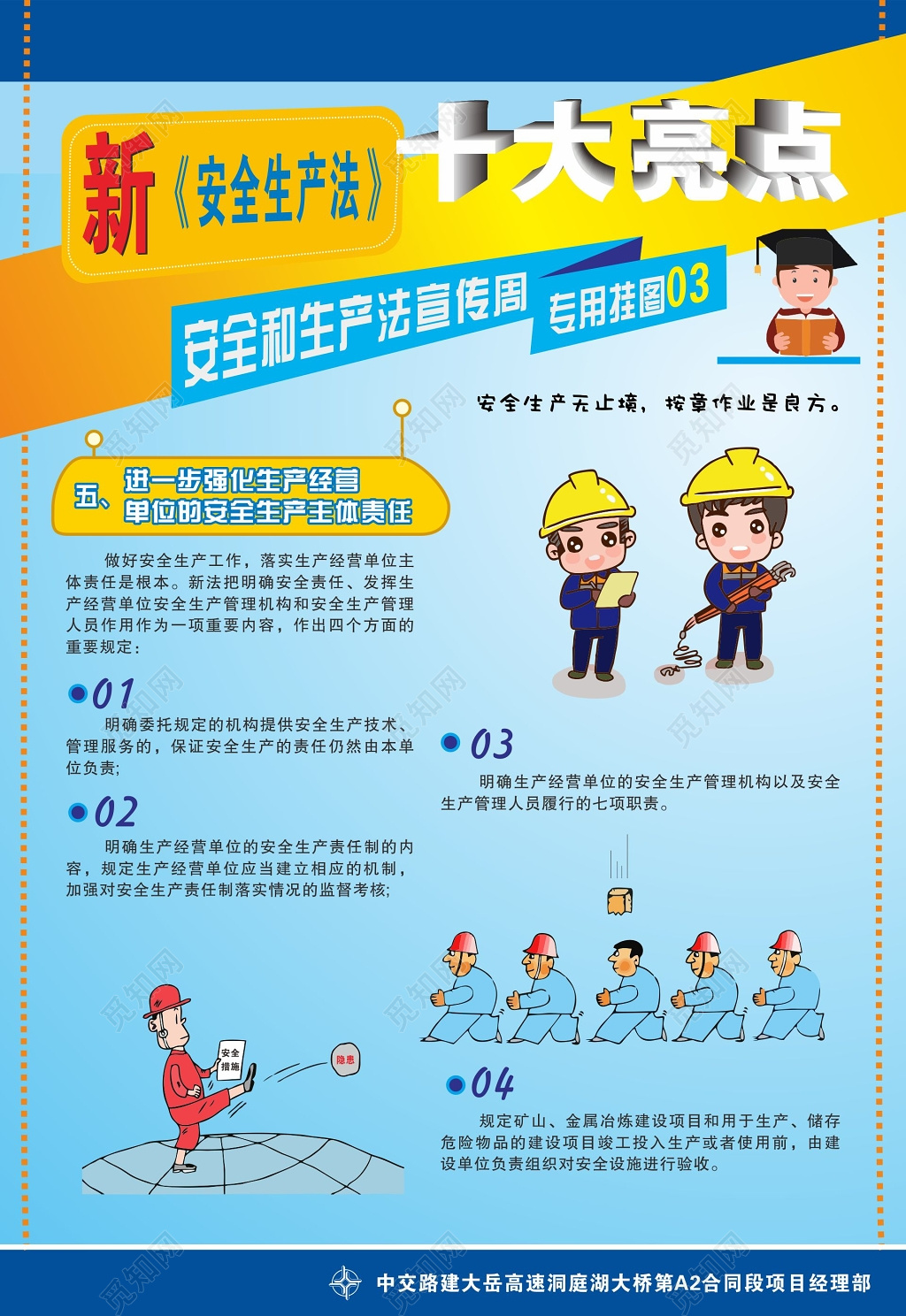 安全生产法宣传周挂图漫画安全生产法
