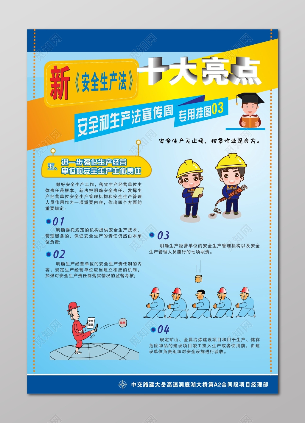 安全生产法宣传周挂图漫画安全生产法