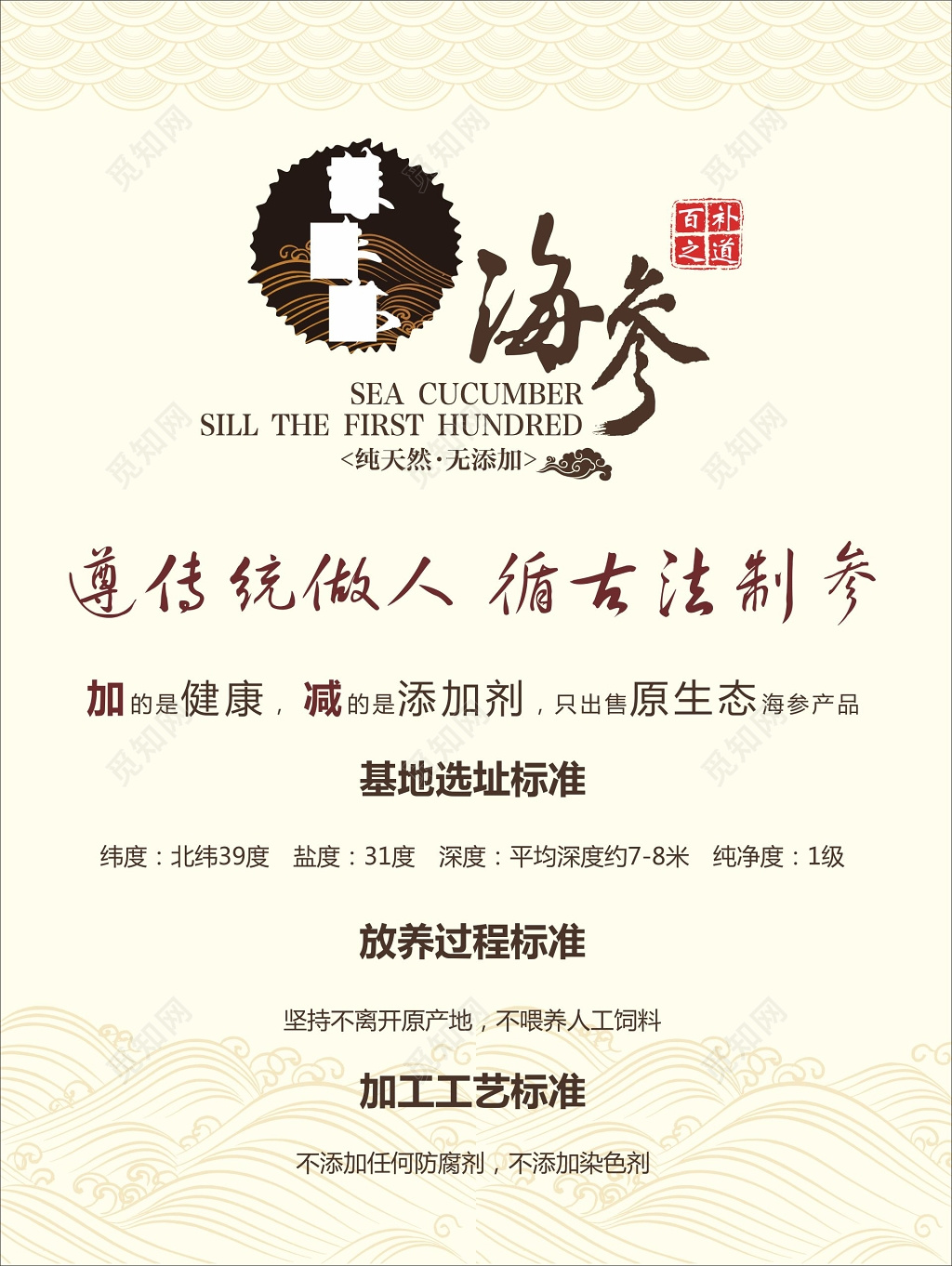 海参海报纯天然海参