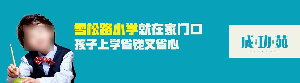 房地产学区现房人文社区稀缺户型蓝色海报模板