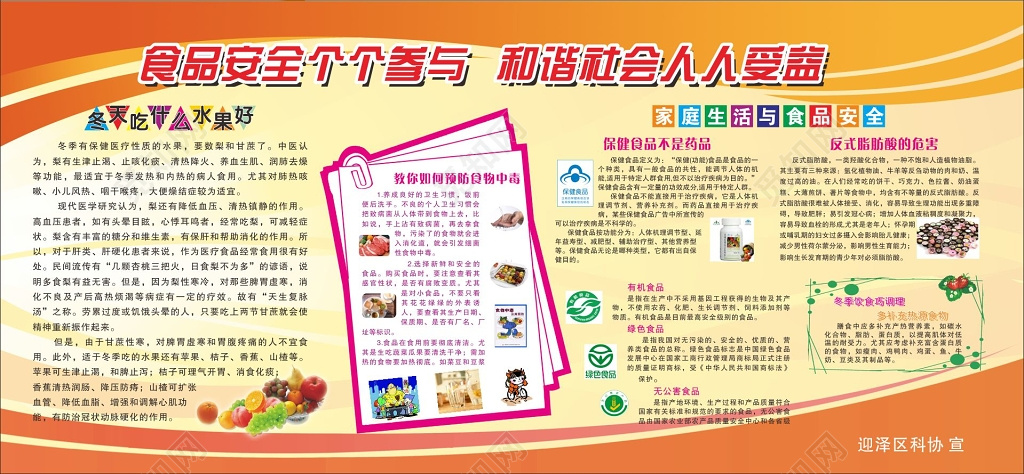 社区宣传栏食品安全宣传栏