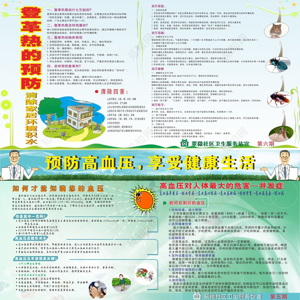 社区宣传栏登革热的预防宣传
