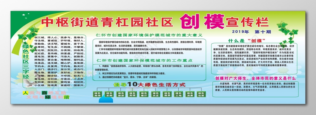 社区宣传栏创模宣传栏