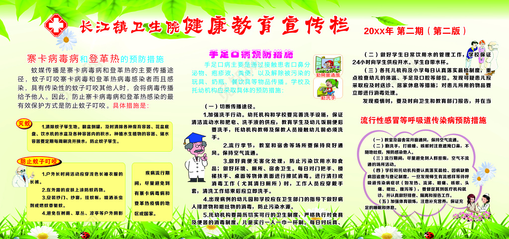 卫生院健康教育病毒传染病预防措施传播途径宣传栏