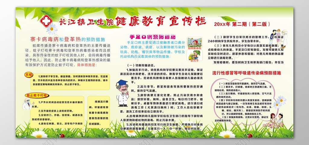 卫生院健康教育病毒传染病预防措施传播途径宣传栏